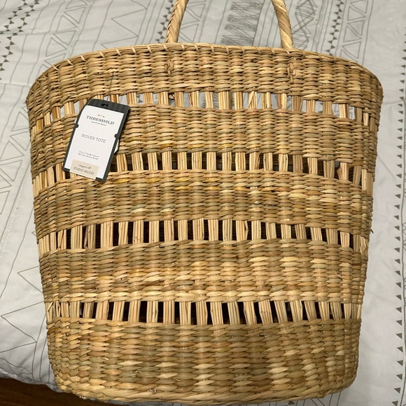 Studio McGee Novelty Tote Basket with Handles. - Picture 4 of 7